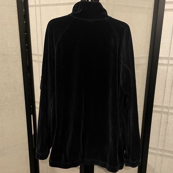 Men's Champs Sports Velvet Velour Navy Track Jacket - Picture 8 of 8